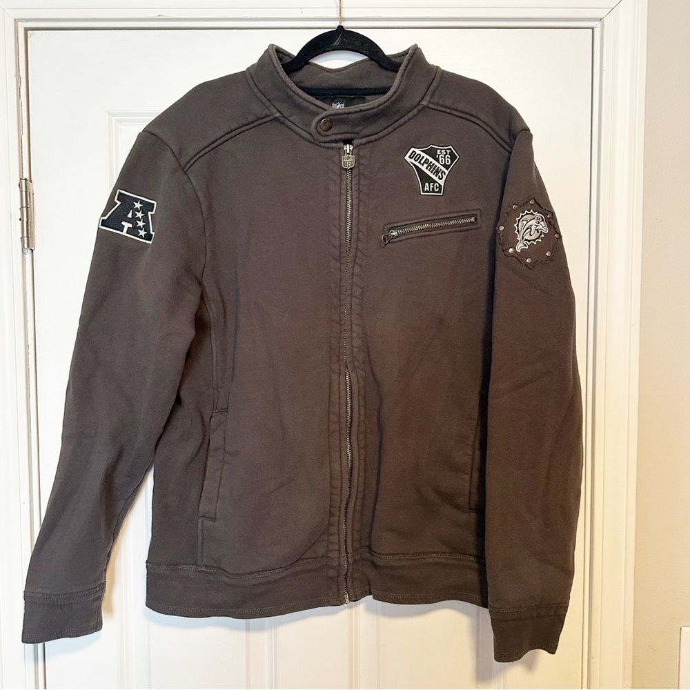 NFL pro line Dolphins full zip heavy weight jacket